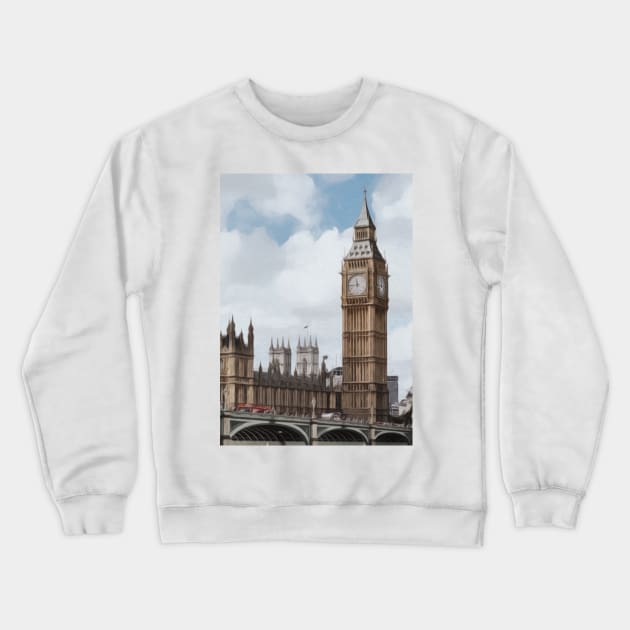 Big Ben Artwork Crewneck Sweatshirt by NikkiBear67